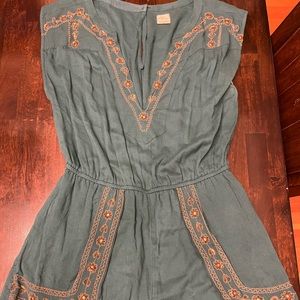 O’Neill Green Embellished Romper- new with tags!